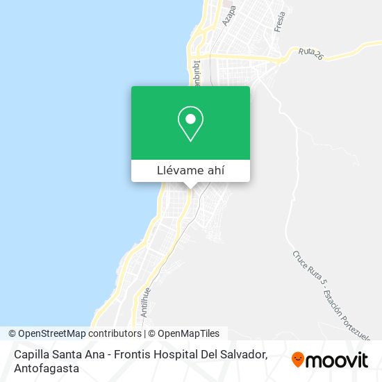 Mapa de Capilla Santa Ana - Frontis Hospital Del Salvador