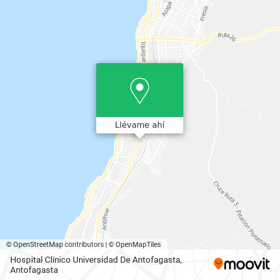 Mapa de Hospital Clínico Universidad De Antofagasta