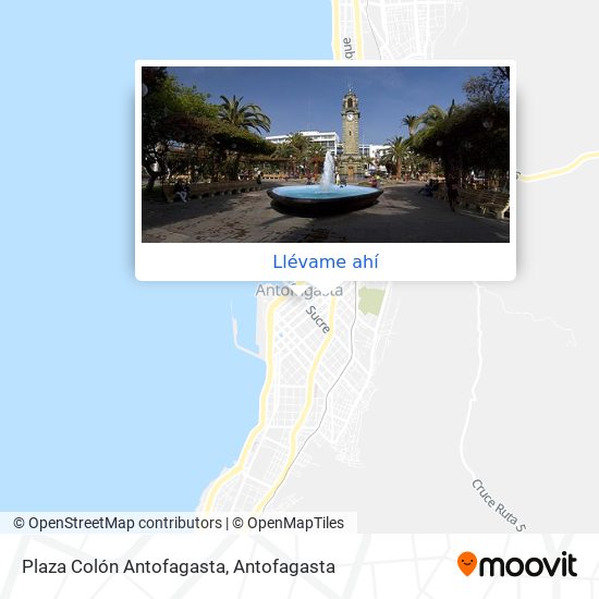 Mapa de Plaza Colón Antofagasta