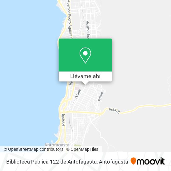 Mapa de Biblioteca Pública 122 de Antofagasta