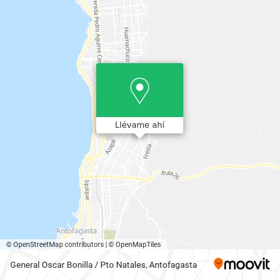 Mapa de General Oscar Bonilla / Pto Natales