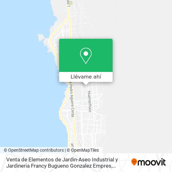 Mapa de Venta de Elementos de Jardin-Aseo Industrial y Jardineria Francy Bugueno Gonzalez Empres