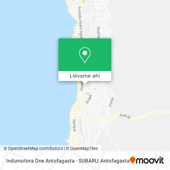 Mapa de Indumotora One Antofagasta - SUBARU