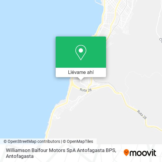Mapa de Williamson Balfour Motors SpA Antofagasta BPS