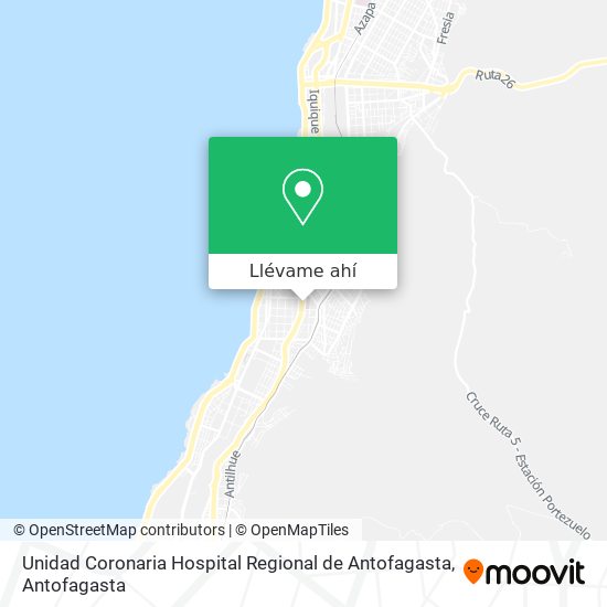 Mapa de Unidad Coronaria Hospital Regional de Antofagasta