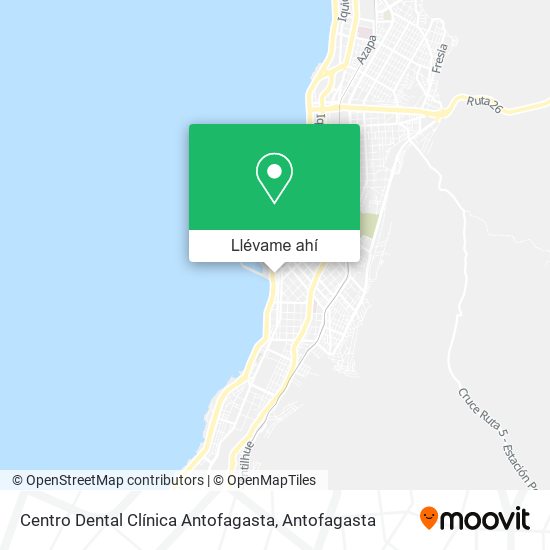 Mapa de Centro Dental Clínica Antofagasta