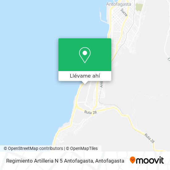 Mapa de Regimiento Artilleria N 5 Antofagasta