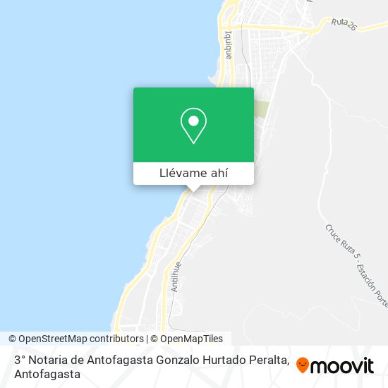 Mapa de 3° Notaria de Antofagasta Gonzalo Hurtado Peralta