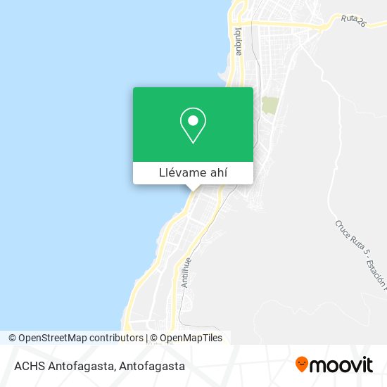 Mapa de ACHS Antofagasta