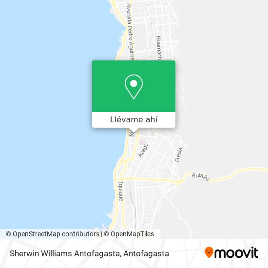 Mapa de Sherwin Williams Antofagasta