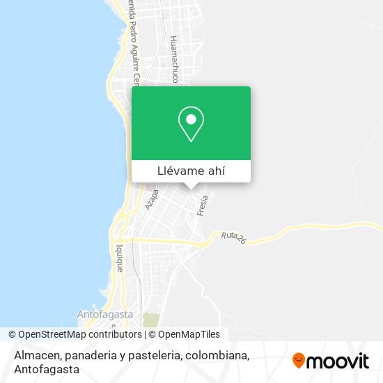 Mapa de Almacen, panaderia y pasteleria, colombiana
