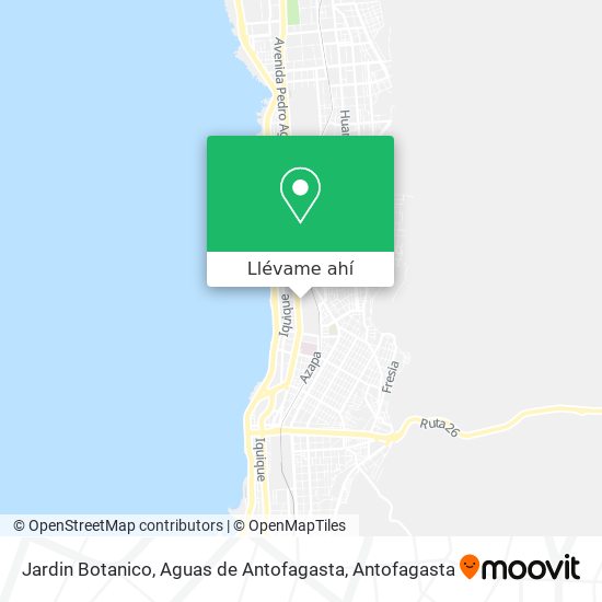 Mapa de Jardin Botanico, Aguas de Antofagasta
