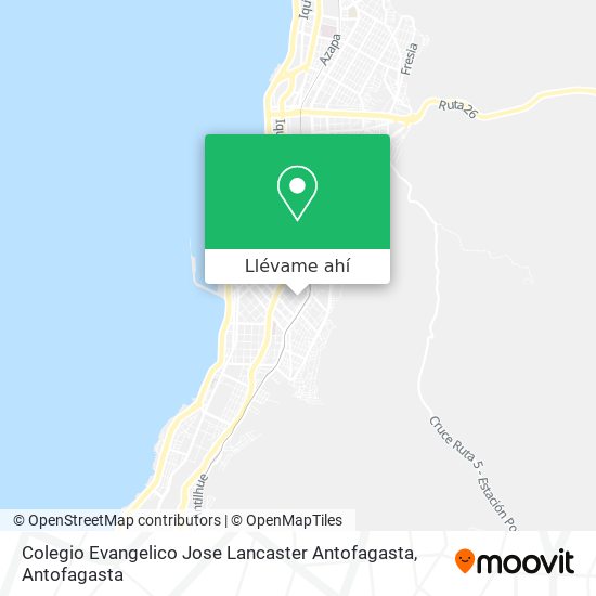 Mapa de Colegio Evangelico Jose Lancaster Antofagasta