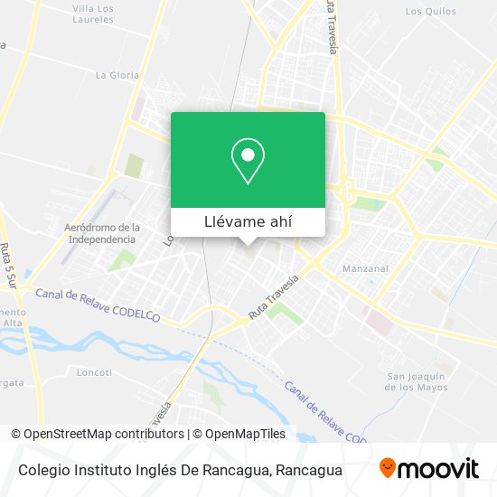 Mapa de Colegio Instituto Inglés De Rancagua