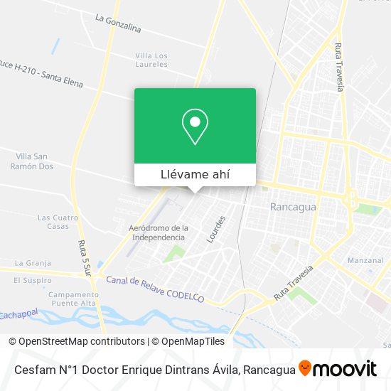 Mapa de Cesfam N°1 Doctor Enrique Dintrans Ávila