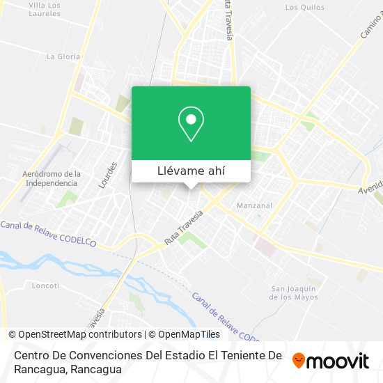 Mapa de Centro De Convenciones Del Estadio El Teniente De Rancagua