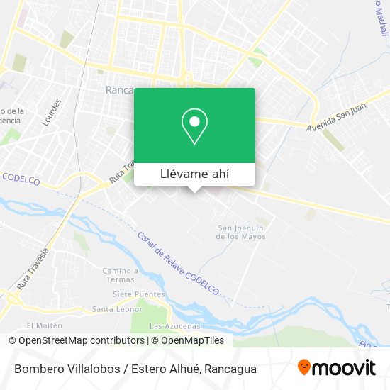 Mapa de Bombero Villalobos / Estero Alhué