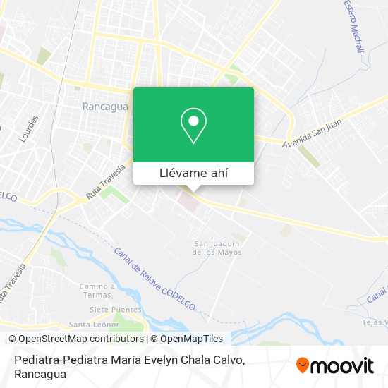 Mapa de Pediatra-Pediatra María Evelyn Chala Calvo