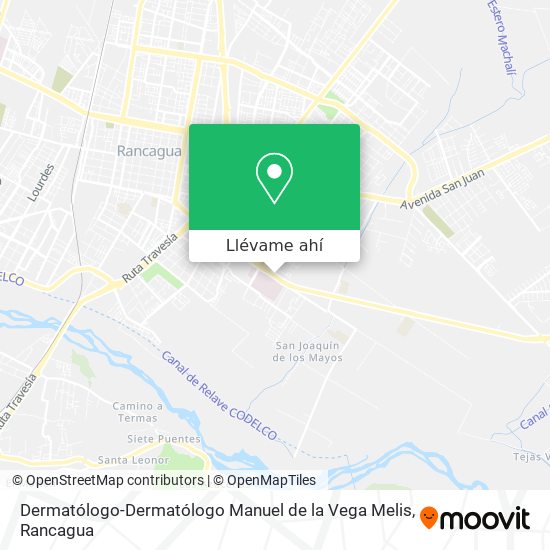Mapa de Dermatólogo-Dermatólogo Manuel de la Vega Melis
