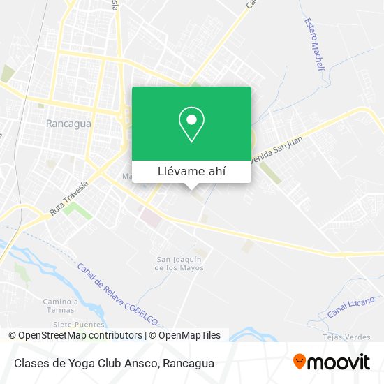 Mapa de Clases de Yoga Club Ansco