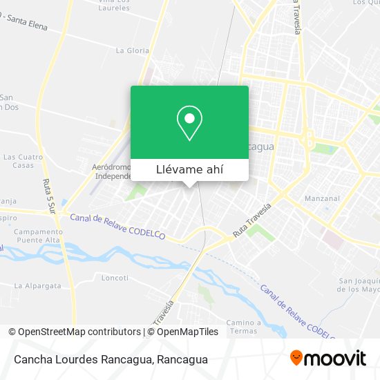 Mapa de Cancha Lourdes Rancagua