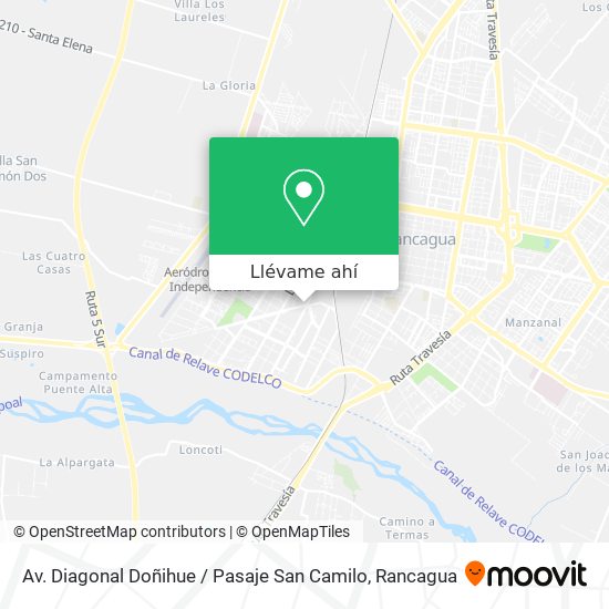 Mapa de Av. Diagonal Doñihue / Pasaje San Camilo
