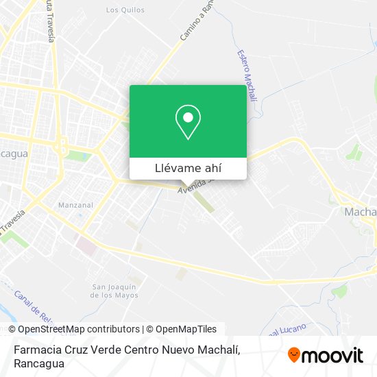 Mapa de Farmacia Cruz Verde Centro Nuevo Machalí
