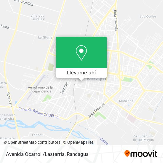 Mapa de Avenida Ocarrol /Lastarria