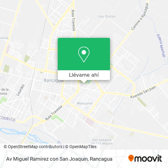 Mapa de Av Miguel Ramirez con San Joaquin