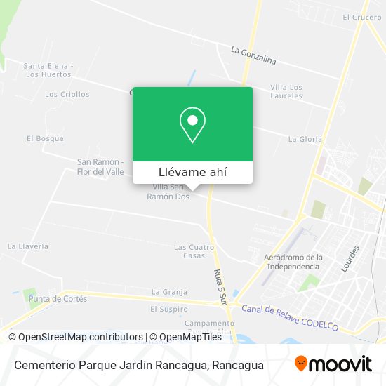 Mapa de Cementerio Parque Jardín Rancagua