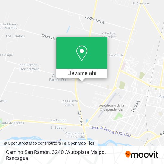 Mapa de Camino San Ramón, 3240 /Autopista Maipo