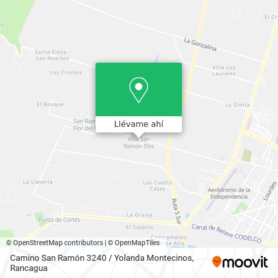 Mapa de Camino San Ramón 3240 / Yolanda Montecinos