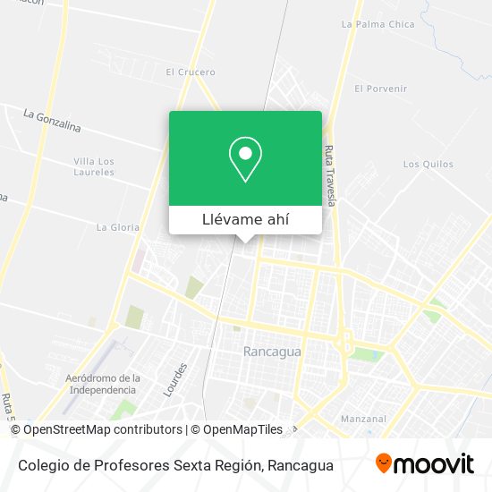 Mapa de Colegio de Profesores Sexta Región