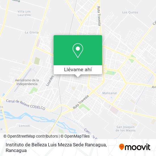 Mapa de Instituto de Belleza Luis Mezza Sede Rancagua