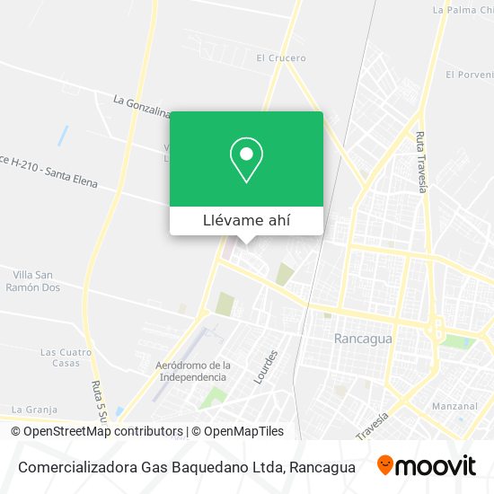 Mapa de Comercializadora Gas Baquedano Ltda