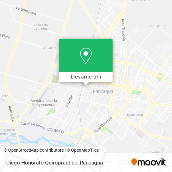Mapa de Diego Honorato Quiropractico