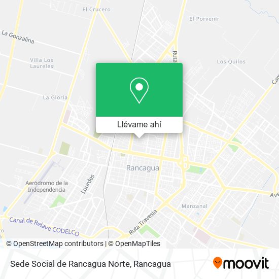 Mapa de Sede Social de Rancagua Norte