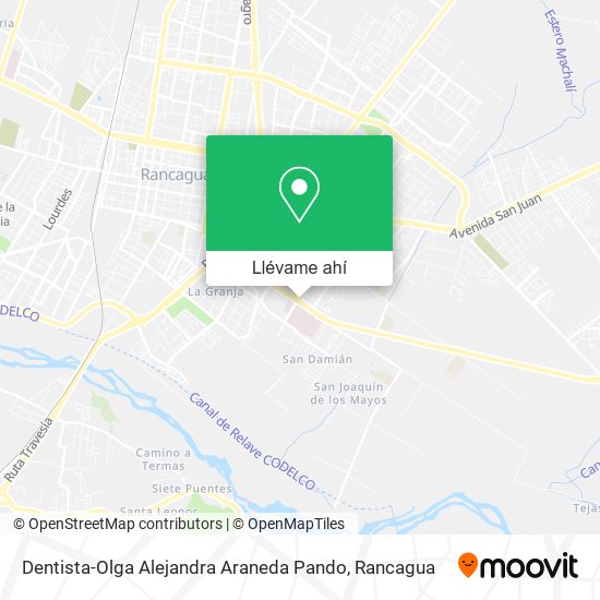 Mapa de Dentista-Olga Alejandra Araneda Pando