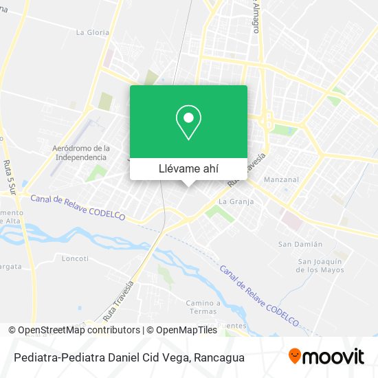 Mapa de Pediatra-Pediatra Daniel Cid Vega