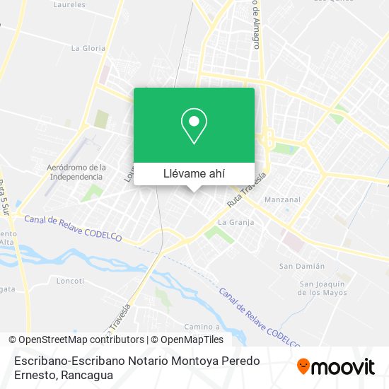 Mapa de Escribano-Escribano Notario Montoya Peredo Ernesto