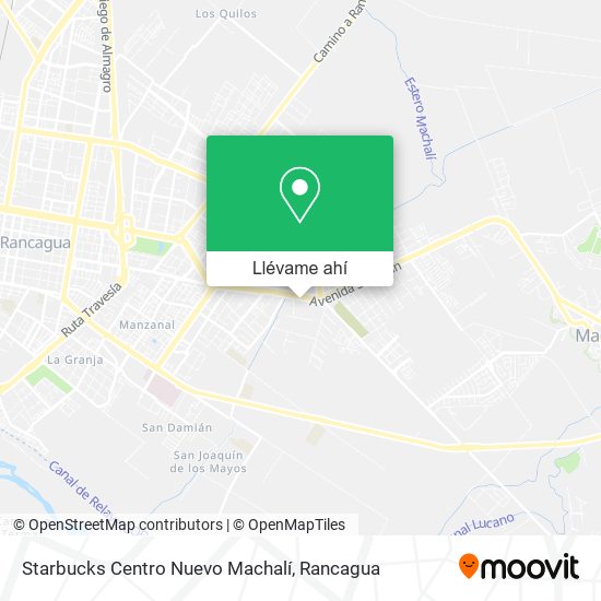 Mapa de Starbucks Centro Nuevo Machalí