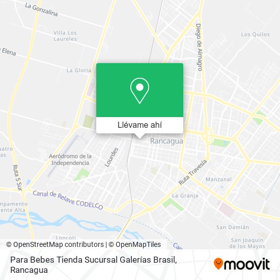 Mapa de Para Bebes Tienda Sucursal Galerías Brasil