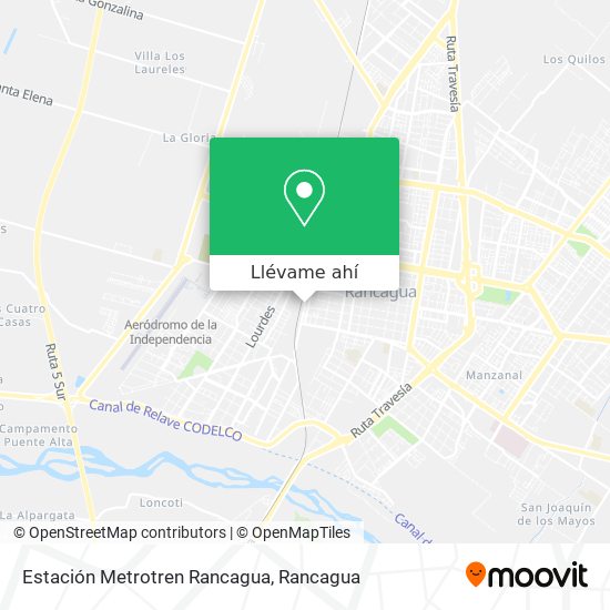 Mapa de Estación Metrotren Rancagua