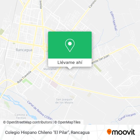 Mapa de Colegio Hispano Chileno "El Pilar"