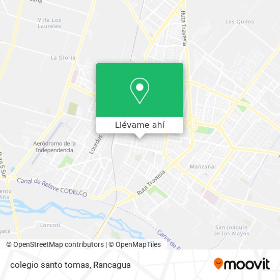 Mapa de colegio santo tomas