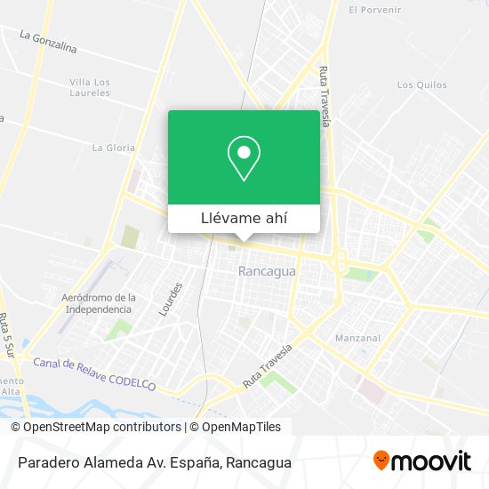 Mapa de Paradero Alameda Av. España