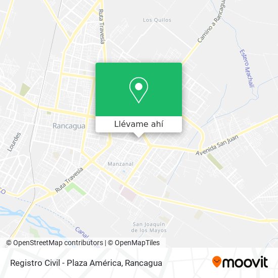 Mapa de Registro Civil - Plaza América