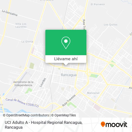 Mapa de UCI Adulto A - Hospital Regional Rancagua