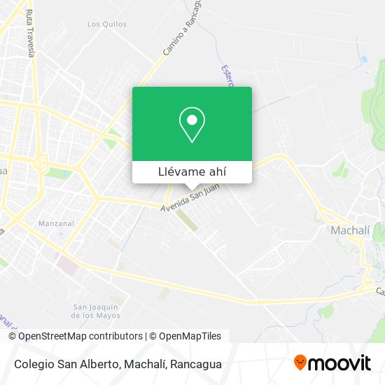 Mapa de Colegio San Alberto, Machalí