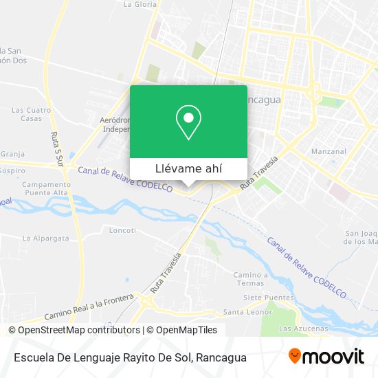 Mapa de Escuela De Lenguaje Rayito De Sol